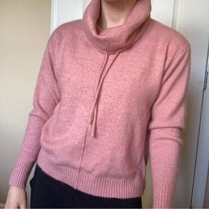 Pink Circle Hood Soft Sweater